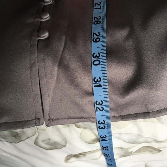 Misguided button down pussy bow satin dress - Picture 8 of 13